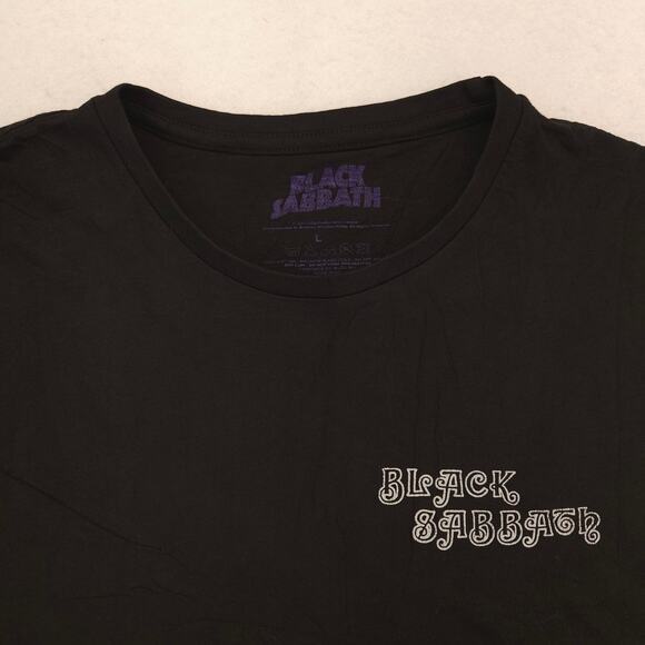 Black Sabbath Band Crew Neck Short Sleeve Graphic T-Shirt Mens Size L Black - Picture 1 of 9